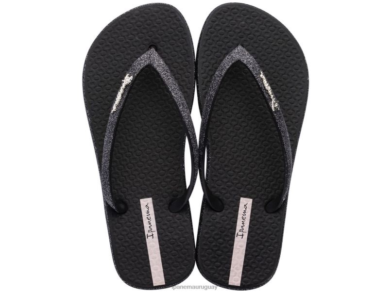 brillo maxi resplandor negro calzado mujer Ipanema DT26J78