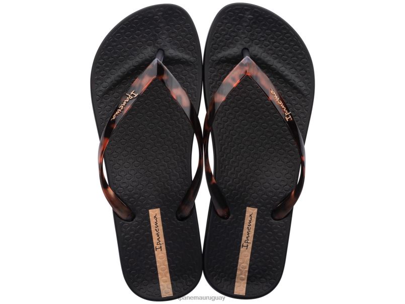 conectar caparazón de tortuga negro calzado mujer Ipanema DT26J81