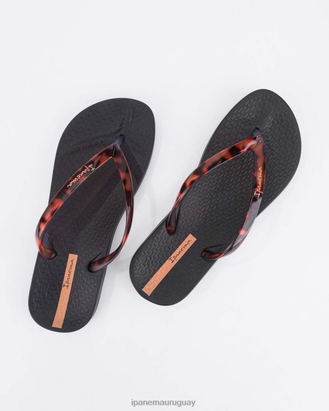 conectar caparazón de tortuga negro calzado mujer Ipanema DT26J81