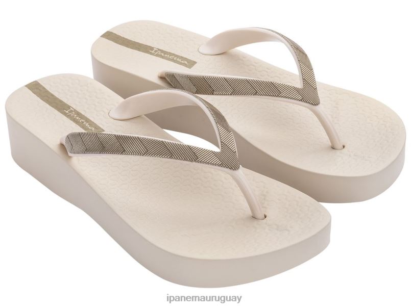 cuña de malla tex Marfil calzado mujer Ipanema DT26J205