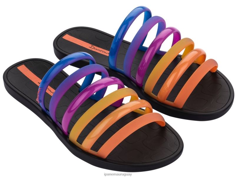tobogán arcoiris negro calzado mujer Ipanema DT26J87