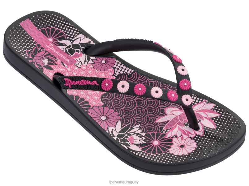 k anatómica encantadora hermoso negro calzado niños Ipanema DT26J426