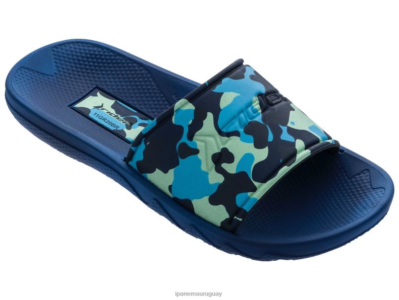 diapositiva de camuflaje k azul calzado niños Ipanema DT26J383