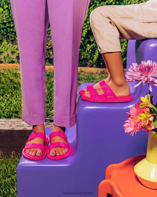 k siga la diapositiva Rosa brillante calzado niños Ipanema DT26J313