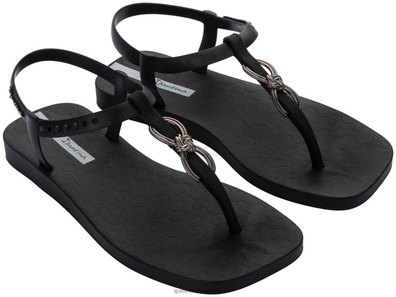 sandalia artesanal premium negro calzado mujer Ipanema DT26J63