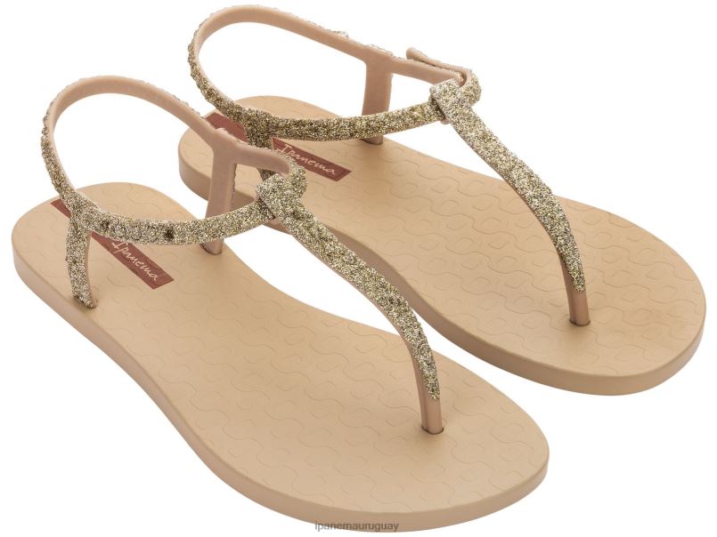 sandalia clase brillo oro suave calzado mujer Ipanema DT26J116