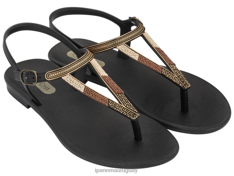 sandalia rustica negro calzado mujer Ipanema DT26J290