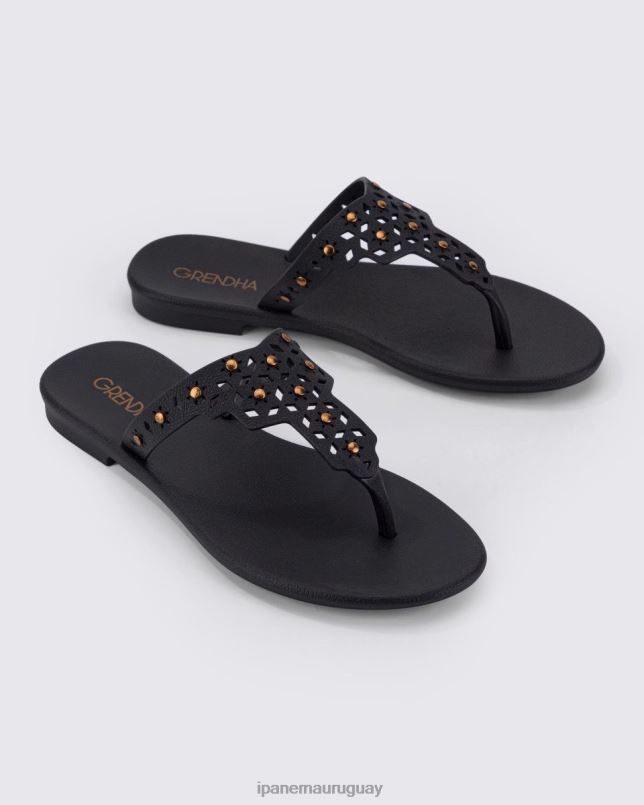 tanga bohemia negro calzado mujer Ipanema DT26J138