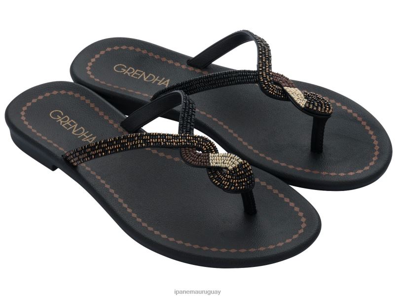 tanga torcida negro calzado mujer Ipanema DT26J276